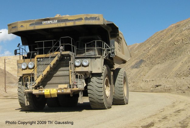 Haul Truck Carrying Rock from Blasting Site to Crusher