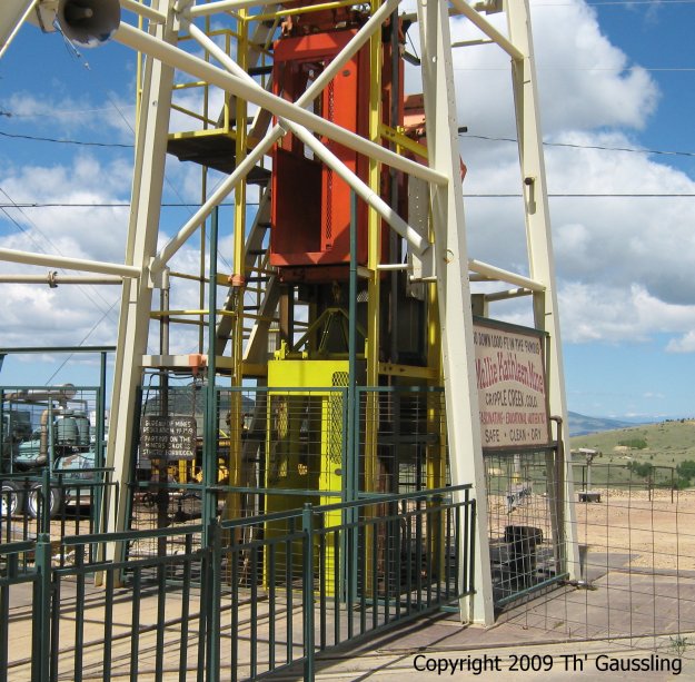 Double Decker Manlift at Mollie Kathleen Mine