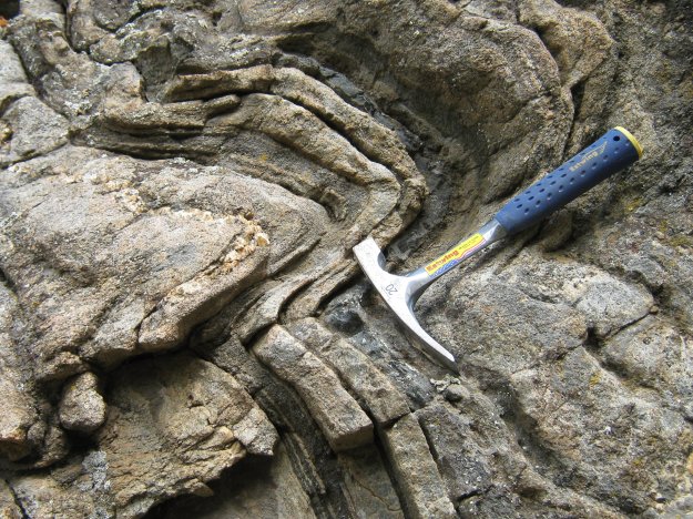 Folded Rock Formation , Roadcut on CO 119 near Blackhawk